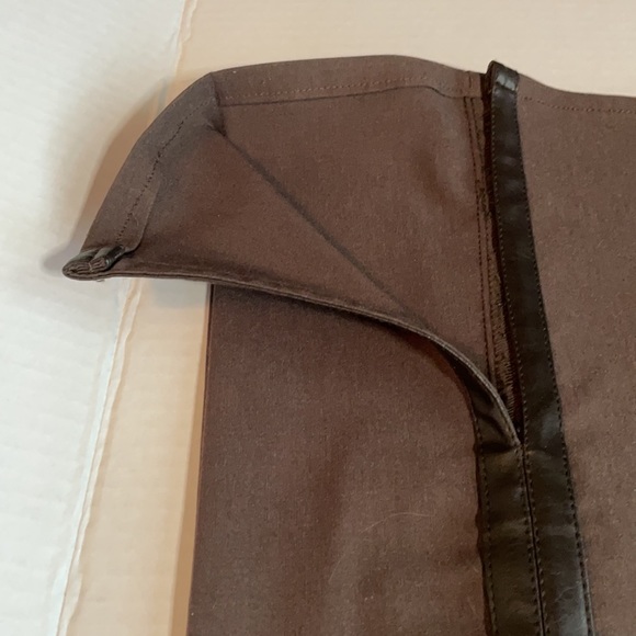 Buffalo Brown tuxedo Style Pants w vegan leather - Picture 4 of 11